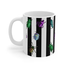 Load image into Gallery viewer, Beetle Stripe Delight Ceramic Mug 11oz
