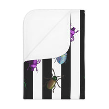 Load image into Gallery viewer, Beetle Stripe Delight Toddler Blanket
