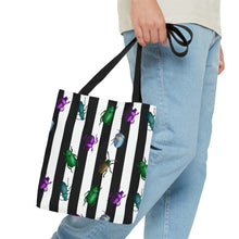 Load image into Gallery viewer, Beetle Stripe Delight Tote Bag
