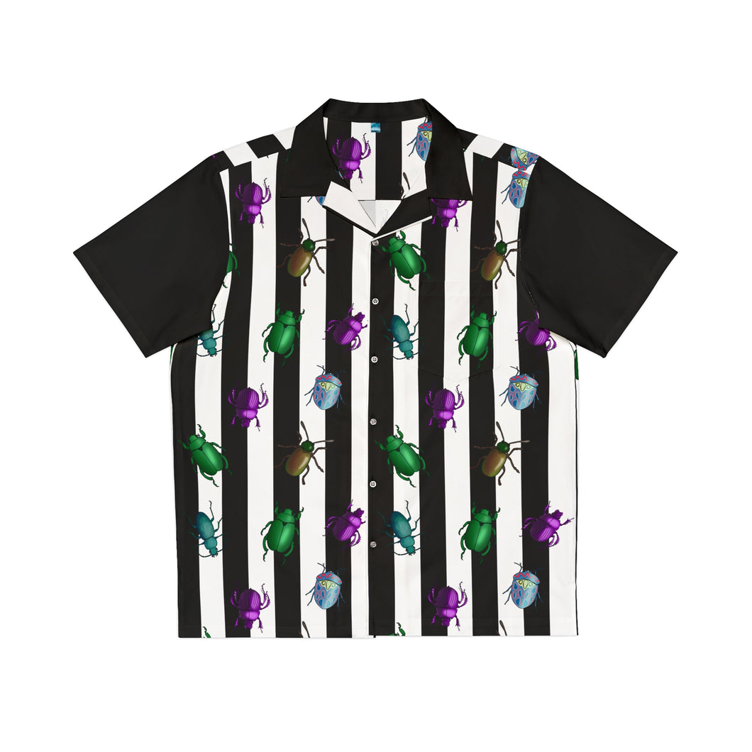 Beetle Stripe Delight Men's Hawaiian Shirt