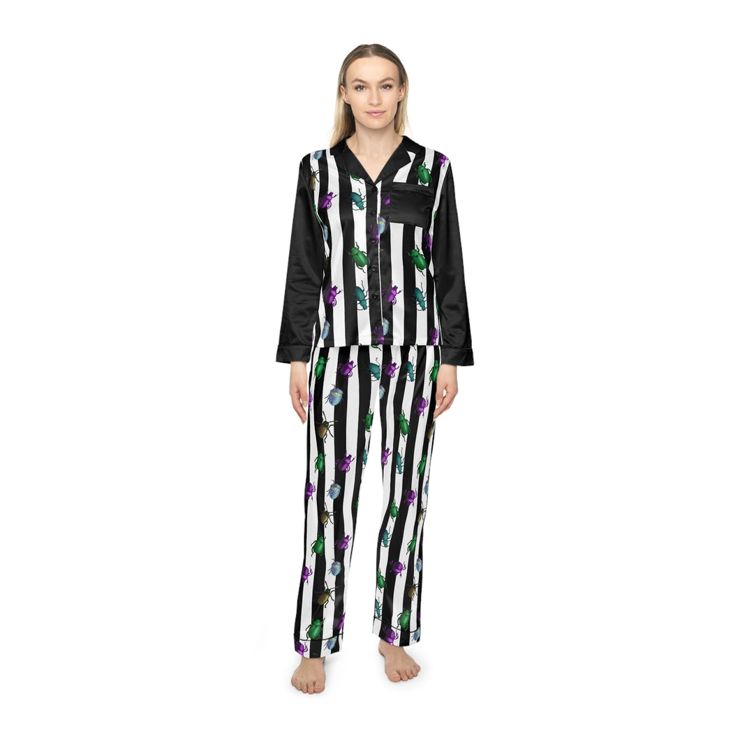 Women's Satin Pajamas (AOP)