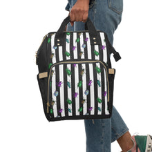 Load image into Gallery viewer, Beetle Stripe Delight Multifunctional Diaper Backpack
