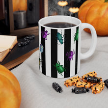 Load image into Gallery viewer, Beetle Stripe Delight Ceramic Mug 11oz
