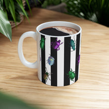 Load image into Gallery viewer, Beetle Stripe Delight Ceramic Mug 11oz
