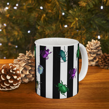 Load image into Gallery viewer, Beetle Stripe Delight Ceramic Mug 11oz
