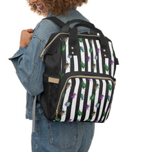 Load image into Gallery viewer, Beetle Stripe Delight Multifunctional Diaper Backpack
