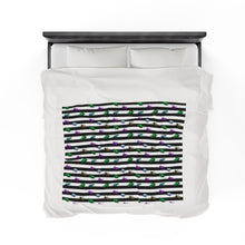 Load image into Gallery viewer, Beetle Stripe Delight Velveteen Plush Blanket
