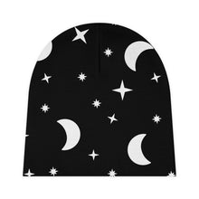 Load image into Gallery viewer, Moons and Stars Baby Beanie
