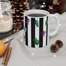 Load image into Gallery viewer, Beetle Stripe Delight Ceramic Mug 11oz
