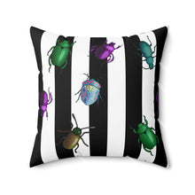 Load image into Gallery viewer, Beetle Stripe Delight Spun Polyester Square Pillow
