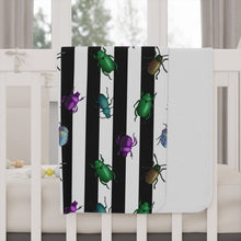 Load image into Gallery viewer, Beetle Stripe Delight Toddler Blanket
