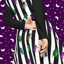 Load image into Gallery viewer, Beetle Stripe Delight Women&#39;s Long Sleeve Dance Dress
