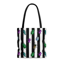 Load image into Gallery viewer, Beetle Stripe Delight Tote Bag
