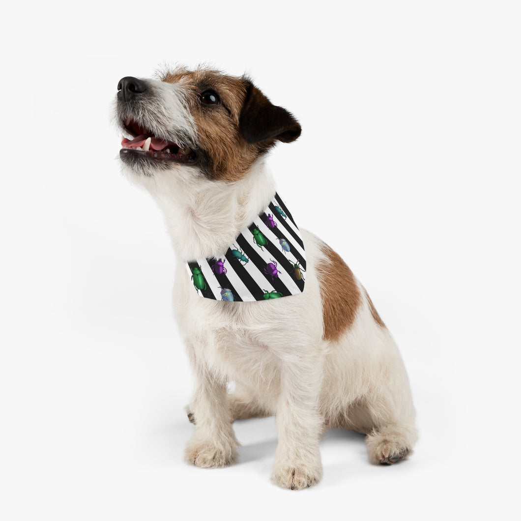 Beetle Stripe Delight Pet Bandana Collar