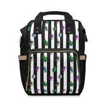 Load image into Gallery viewer, Beetle Stripe Delight Multifunctional Diaper Backpack
