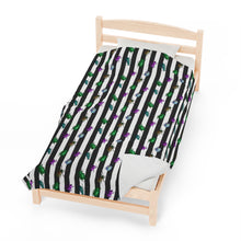 Load image into Gallery viewer, Beetle Stripe Delight Velveteen Plush Blanket
