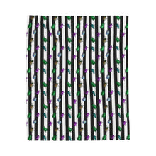 Load image into Gallery viewer, Beetle Stripe Delight Velveteen Plush Blanket
