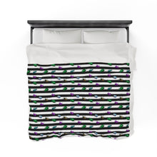 Load image into Gallery viewer, Beetle Stripe Delight Velveteen Plush Blanket
