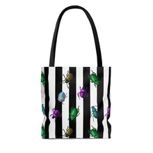 Load image into Gallery viewer, Beetle Stripe Delight Tote Bag
