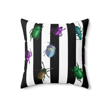 Load image into Gallery viewer, Beetle Stripe Delight Spun Polyester Square Pillow
