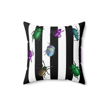 Load image into Gallery viewer, Beetle Stripe Delight Spun Polyester Square Pillow
