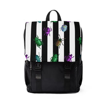 Load image into Gallery viewer, Beetle Stripe Delight Unisex Casual Shoulder Backpack
