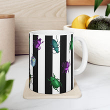 Load image into Gallery viewer, Beetle Stripe Delight Ceramic Mug 11oz
