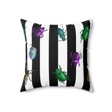 Load image into Gallery viewer, Beetle Stripe Delight Spun Polyester Square Pillow
