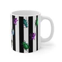 Load image into Gallery viewer, Beetle Stripe Delight Ceramic Mug 11oz
