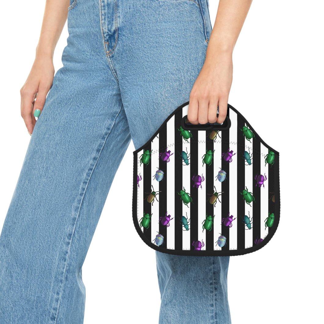 Beetle Stripe Delight Neoprene Lunch Bag