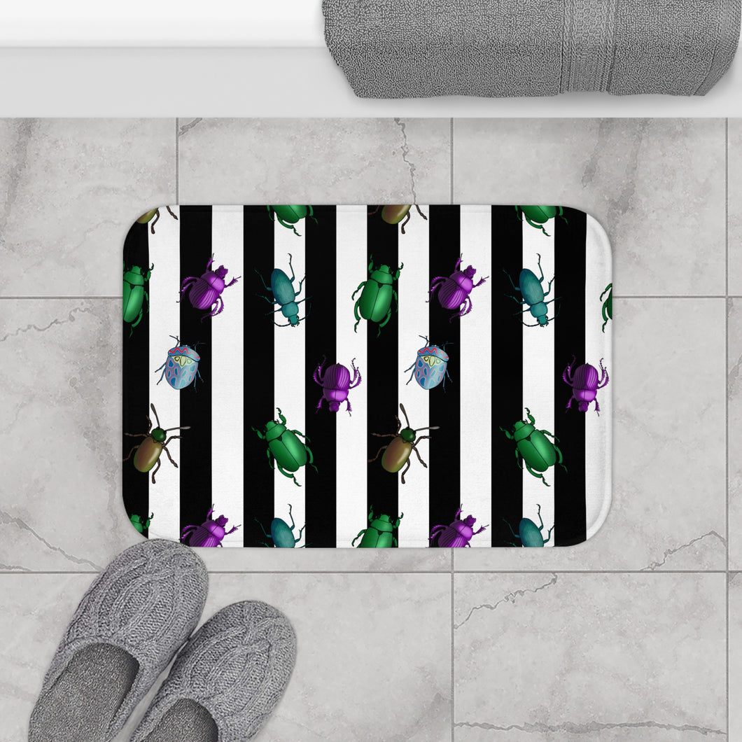 Beetle Stripe Delight Bath Mat