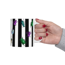 Load image into Gallery viewer, Beetle Stripe Delight Ceramic Mug 11oz
