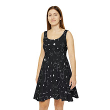 Load image into Gallery viewer, Celestial Black Women&#39;s Skater Dress
