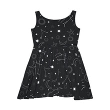 Load image into Gallery viewer, Celestial Black Women&#39;s Skater Dress
