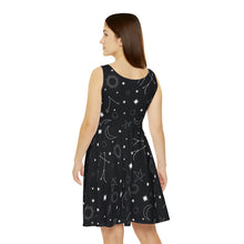 Load image into Gallery viewer, Celestial Black Women&#39;s Skater Dress
