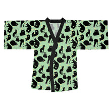 Load image into Gallery viewer, Cat Pattern Long Sleeve Kimono Robe
