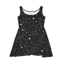 Load image into Gallery viewer, Celestial Black Women&#39;s Skater Dress
