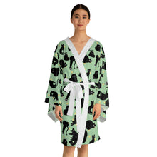 Load image into Gallery viewer, Cat Pattern Long Sleeve Kimono Robe
