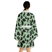 Load image into Gallery viewer, Cat Pattern Long Sleeve Kimono Robe
