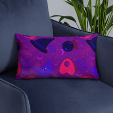 Load image into Gallery viewer, Witchy Things Basic Pillow (black backside)
