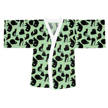 Load image into Gallery viewer, Cat Pattern Long Sleeve Kimono Robe
