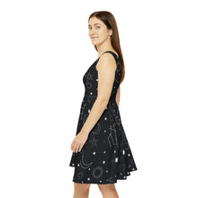 Load image into Gallery viewer, Celestial Black Women&#39;s Skater Dress
