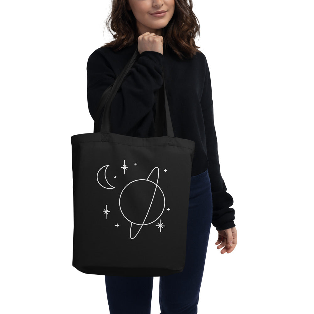 Outer Space Line Art Eco Tote Bag