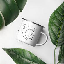 Load image into Gallery viewer, Outer Space Line Art Enamel Mug
