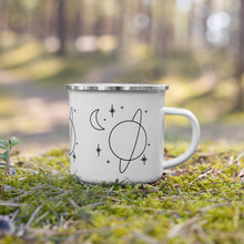 Load image into Gallery viewer, Outer Space Line Art Enamel Mug
