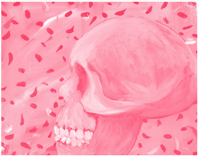 Pink Skull, Digital Download Art Print, Print At Home