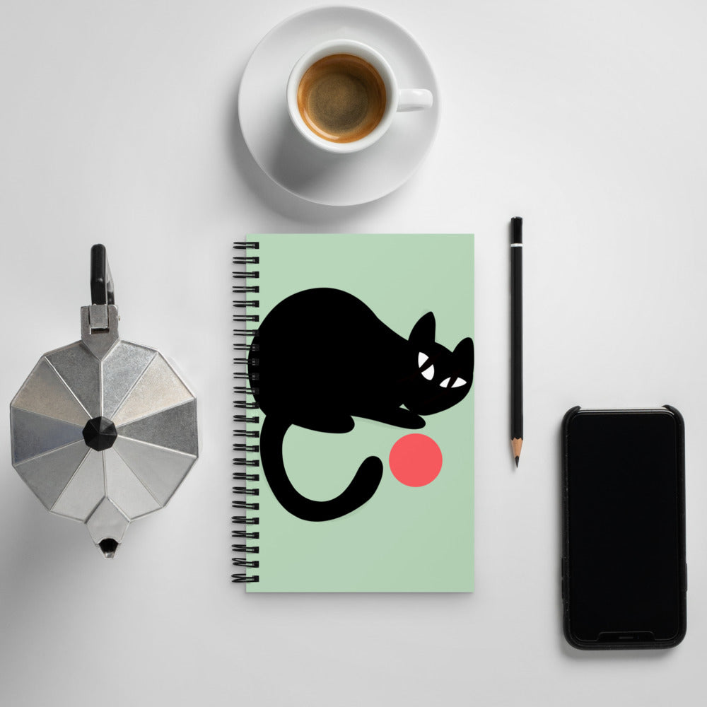 Kitty with Ball Spiral Notebook