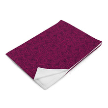 Load image into Gallery viewer, Burgundy Rose Throw Blanket
