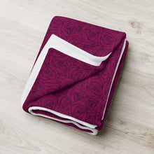 Load image into Gallery viewer, Burgundy Rose Throw Blanket
