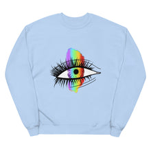 Load image into Gallery viewer, Rainbow Eyeball Unisex Fleece Sweatshirt
